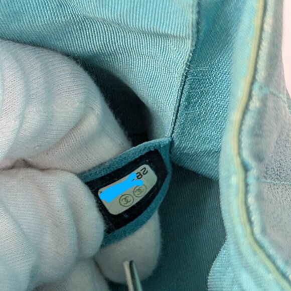 Chanel Rare Turquoise Luminescent Chevron Medium Quilted Classic Flap Bag - Picture 16 of 16